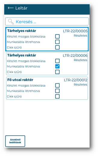 &nbsp;- Leltár áttekintő -&nbsp;