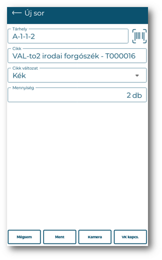 &nbsp;- Leltár új sor felvitel -&nbsp;