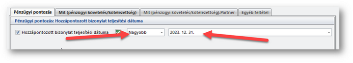 - Pontozási dátum szűrés -